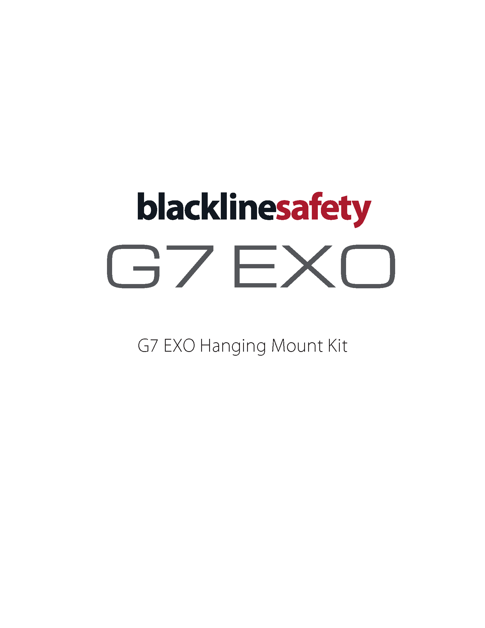 G7 EXO Hanging Mount Kit Guida Pagina di copertina