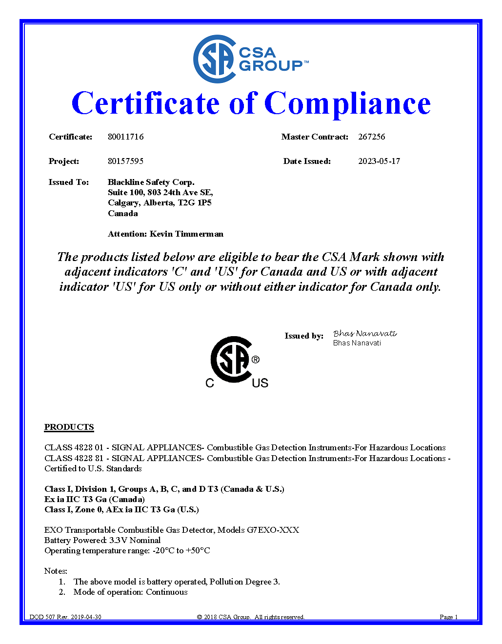 Copertina delle certificazioni